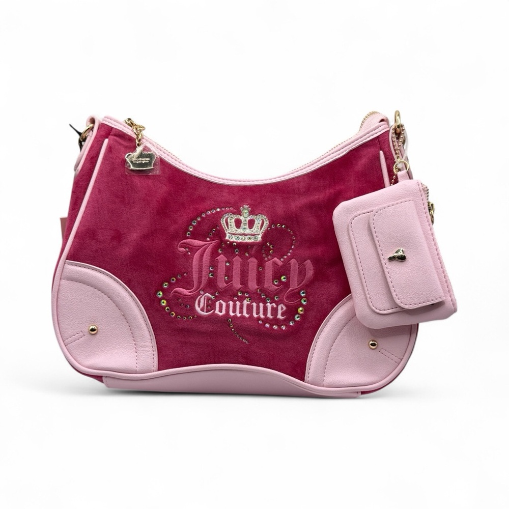 Juicy Couture Fuchsia and Light Pink Shoulder Bag